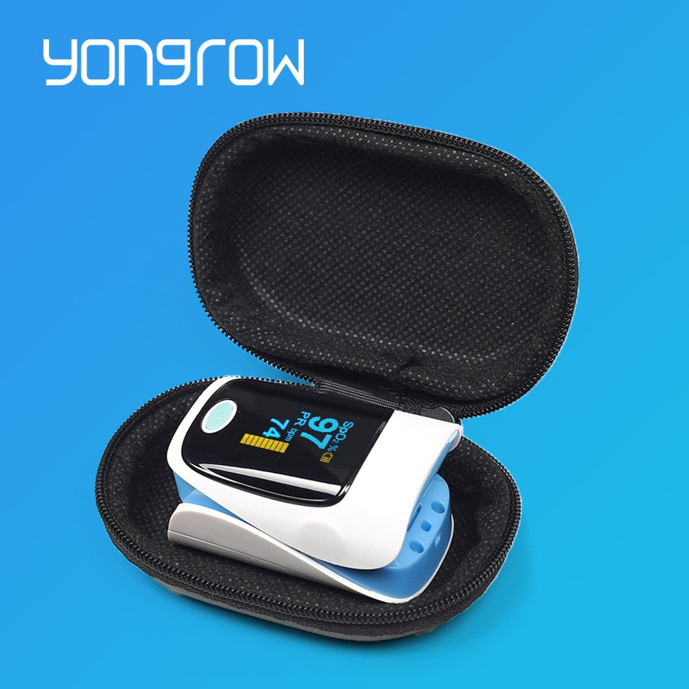 Yongrow Medical Household Digital Fingertip pulse Oximeter Blood Oxygen Saturation Meter Finger SPO2 PR Monitor health Care CE