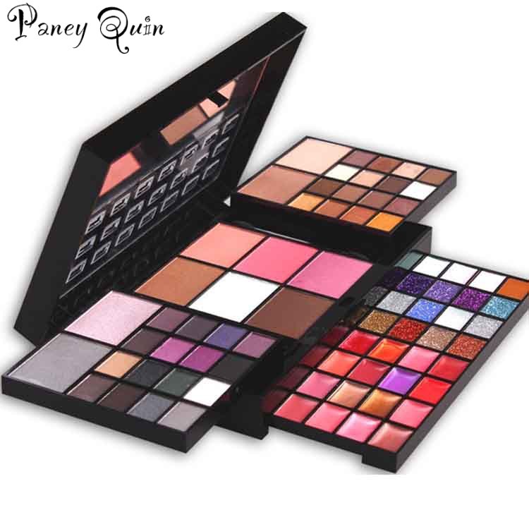 Fashion 74 Color Eyeshadow Palette Set makeup set 36 Eye shadow + 28 Lip Gloss +6 Blush +4 Concealer Make up brush Kit Cosmetics