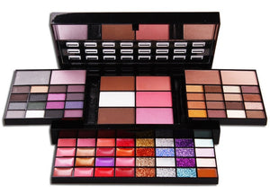 Fashion 74 Color Eyeshadow Palette Set makeup set 36 Eye shadow + 28 Lip Gloss +6 Blush +4 Concealer Make up brush Kit Cosmetics